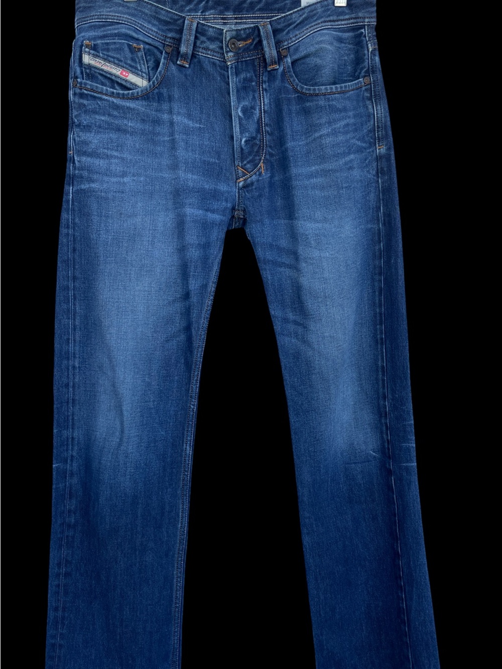 Diesel Industry Larkee Men's Reg Straight Jeans in Dark Blue Wash - Classic Fit
